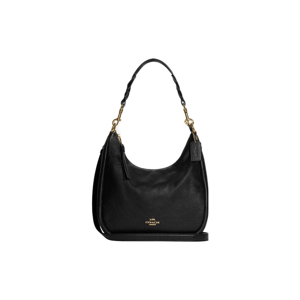 Coach Jules 29 Borsa a Spalla in Pelle Solida effetto Ciottolo Donna Borsa a Spalla Nera C9190-IMBLK