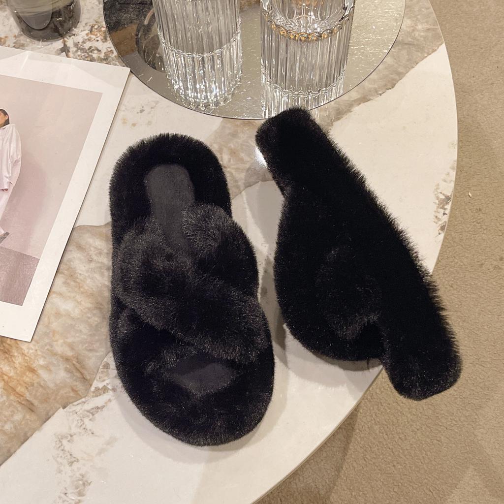 Mao Mao Slippers Women Wear New Trendy Shoes Autumn and Winter Thick-soled Cotton Slippers Autumn and Winter Tide