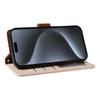 For iPhone 16 Plus Case RFID Blocking PU Leather Wallet Flip Phone Cover with Wrist Strap