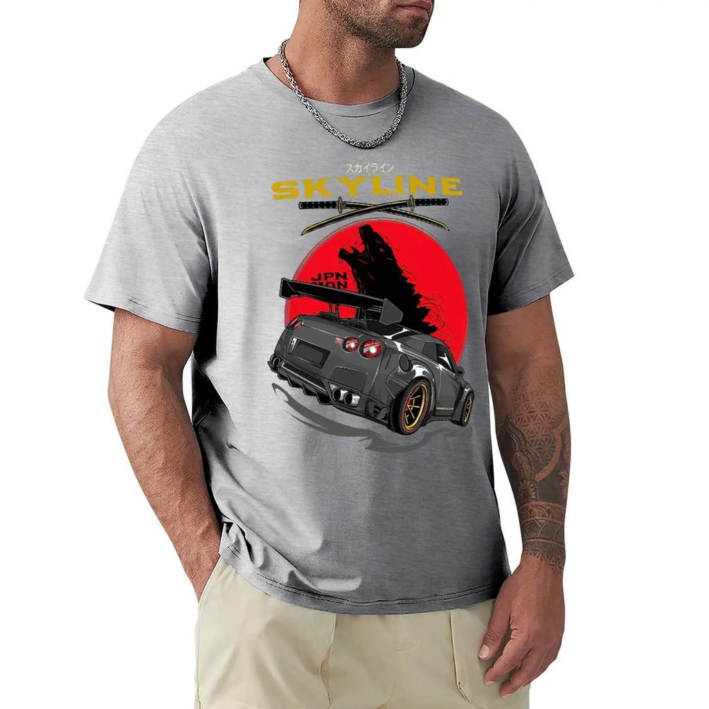 Monster Skyline GTR JDM Car T Shirt Harajuku Short Sleeve T-shirt Cotton Graphics Tshirt Tops