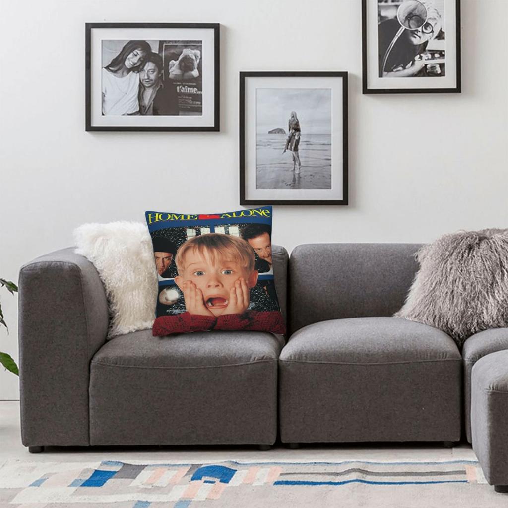 Movie Home Alones Pillow Cover Christmas Morden Pillow Case For Living Room Chair Cushion Cover Soft Graphic Pillowcases Gift