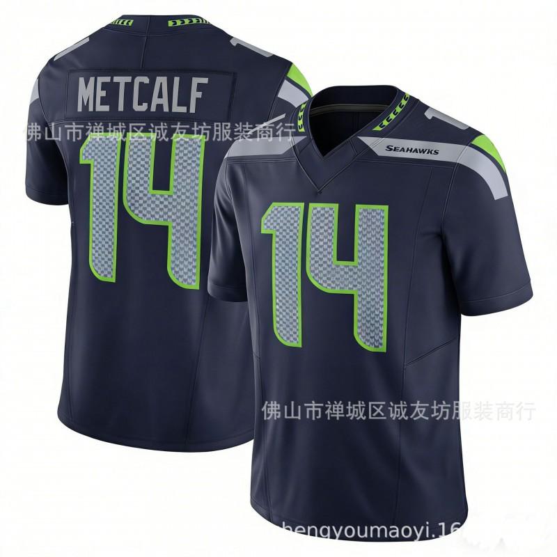 Mens Football Jersey Seahawks 14 Darnold White All Season Sports Top