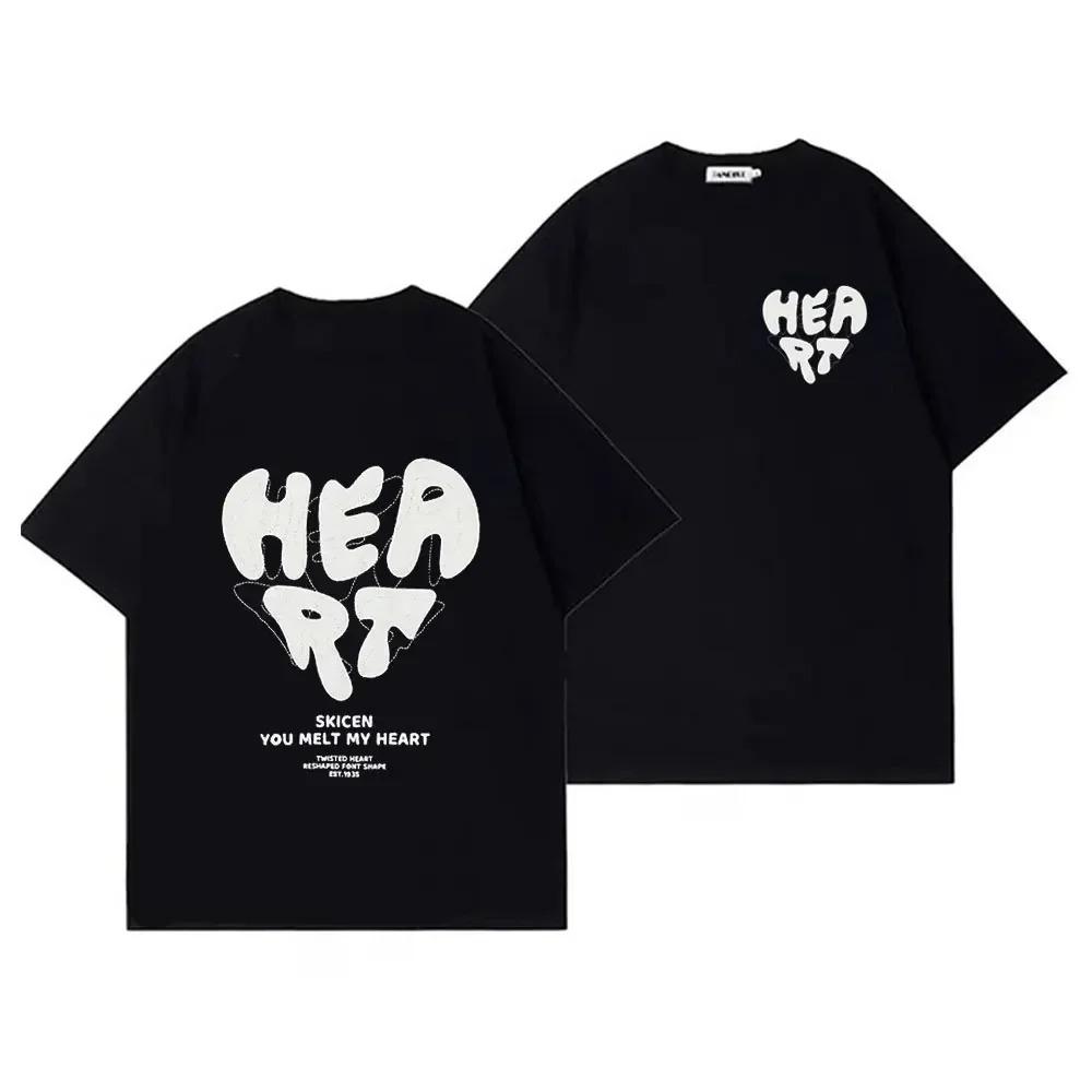 Fashion Printing Summer Men's T-shirt Cotton Luxury Short Sleeve Tees Solid Color Brand 2023 Womems Tops T-Shirts Free Shipping