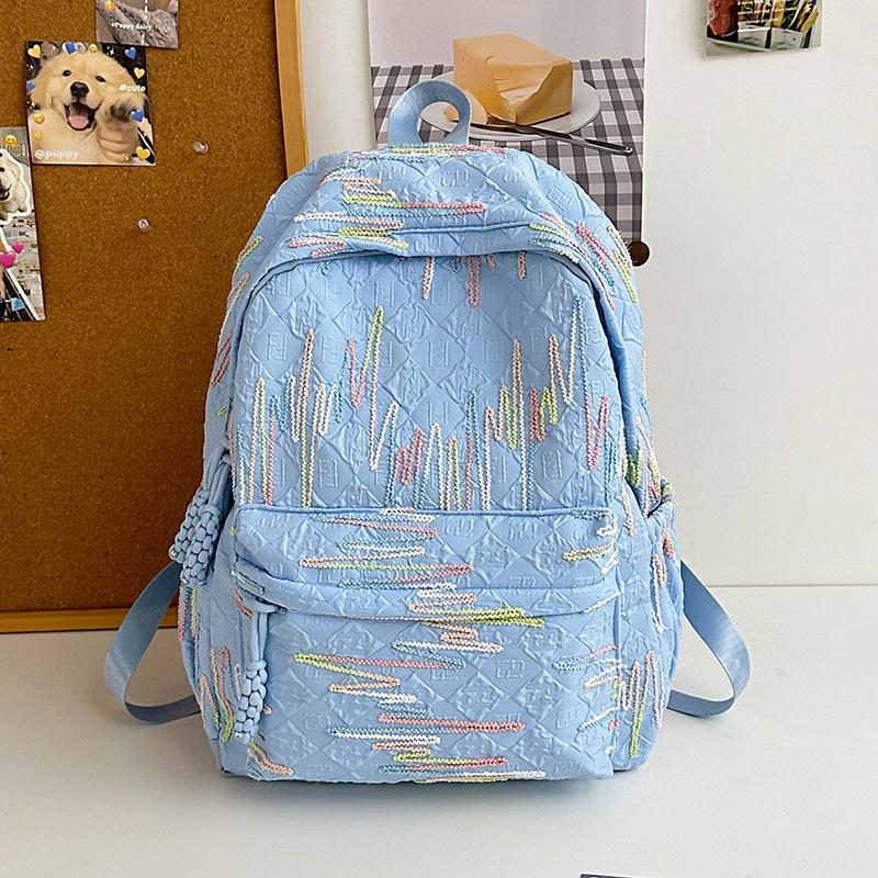 Korean version schoolbag high school girl high value cute sweet backpack junior high school student computer travel backpack