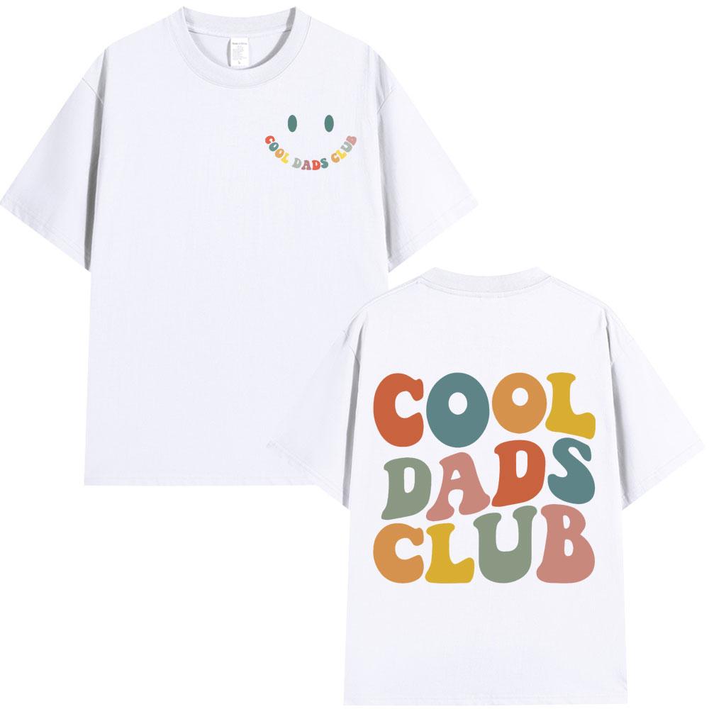Cool Dad Club T-shirt Men Clothing Dads Birthday Short Sleeve T-shirts Grandfather Husband Homme Cotton T-shirt Tops Streetwear