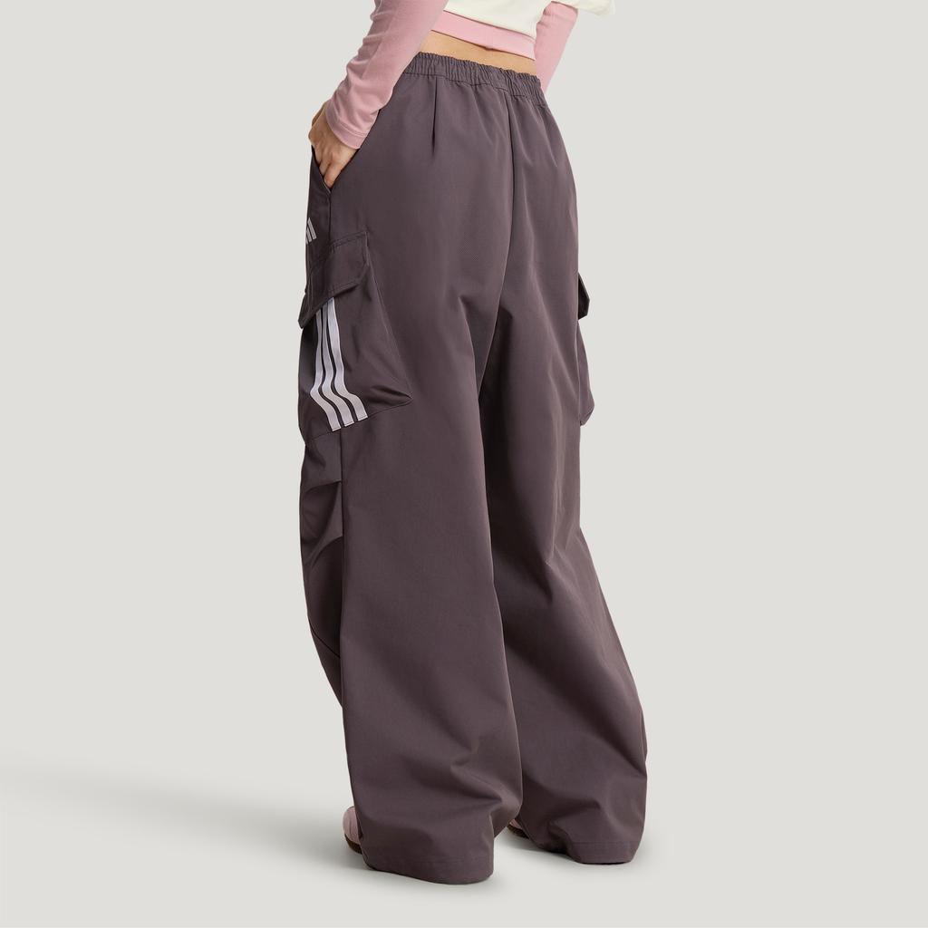 Adidas Woven Loose Wide Leg Simple Straight Sports Casual Pants Women bottoms KW0683