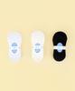 Ilogongchil [5Pack] 1507 Kids Hidden Socks - White/Snow White/Black