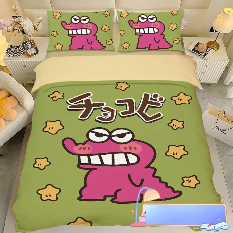 Boy Girl Crayon Shin-chan Bedding Set Pillowcase 2/3/pcs Shin-chan Duvet Cover Adult Children Gift Single Double Large Size