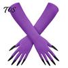Scary Cosplay Handwear 1 Pair Halloween Ghost Claw Gloves, Long Fingernail Witch Costume Dark Party Performance Prop Accessory, for Adults, Durable