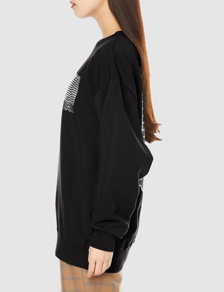 SHADE BOX LOGO SWEAT Size L X-girl TOP, Women's, Black,