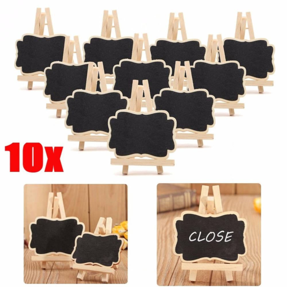 10PCS Portable Mini Wooden Blackboard Universal Message Board Chalkboard Wedding Party Decorative Parts Wholesale  Dropshipping