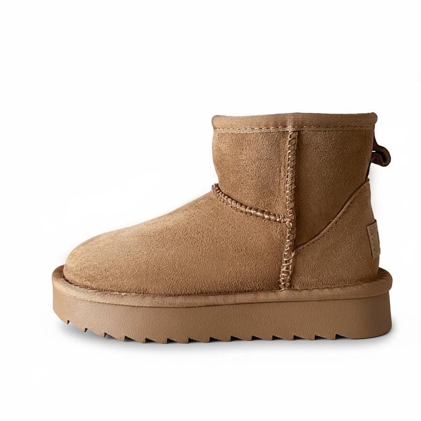 

Sangpo Village Kids Shearling Leather High-Top Non-Slip Snow Boots - Warm for Autumn & Winter 29-30 (Inner length 19.5cm)