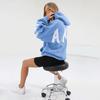 TK Women's and Men's Letter Print Hooded Sweatshirt Sports Pullover