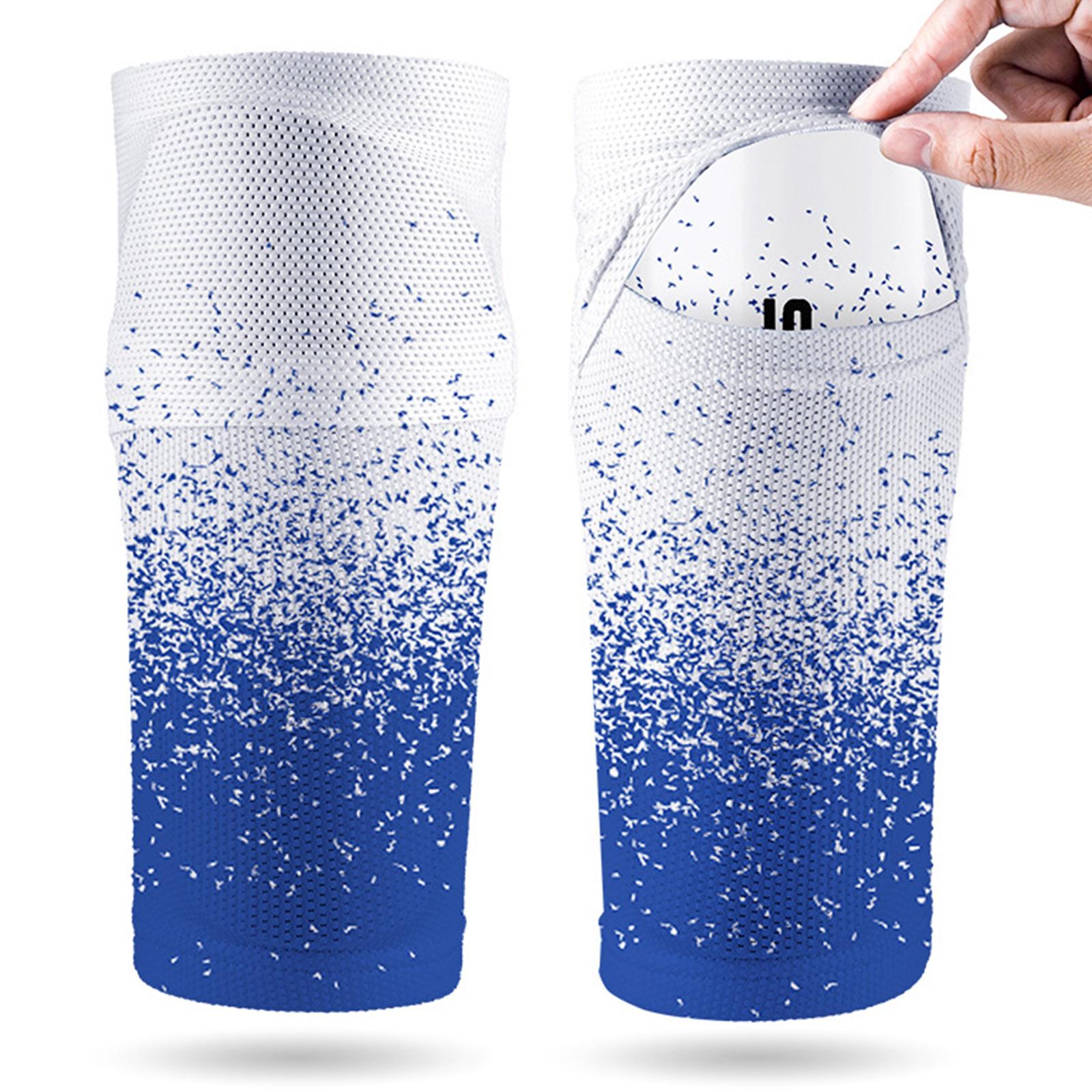 Shin Pad Sleeves Shin Guard Protectors for Kid Adult Running Football Games Shin Guard Socks Calf Protective Sleeves S