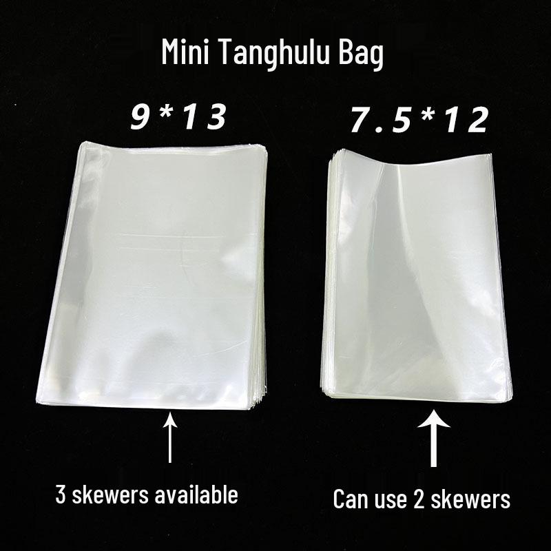 Hawthorn Candy Bags: Transparent Disposable Cotton Candy Skewer Bags, Long Portioning Bags