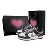 Dunk Love Declaration, Heart Box Abrasion Resistant Low Top Skateboard Shoes Unisex Black CW1590-100(Team529--)