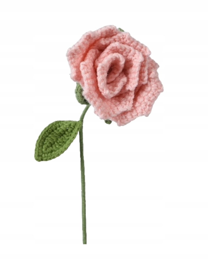 Knitted Flower Cute Rose Decoration Made of Fabric