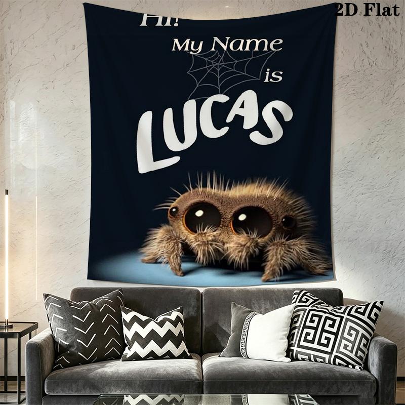 Lucas the Spider Pattern Home Decor Tapestry, Wall Hanging, Decorative RV Wall Cloth.SGT0917409