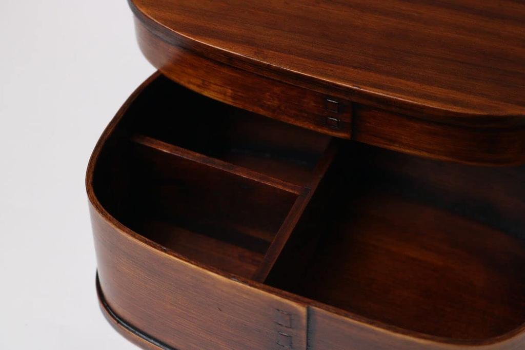 Wooden Lunch 19cm x x Lacquered Brown j-kitchens Humidity-Regulating Box, 12.5cm 6.8cm, 700ml,