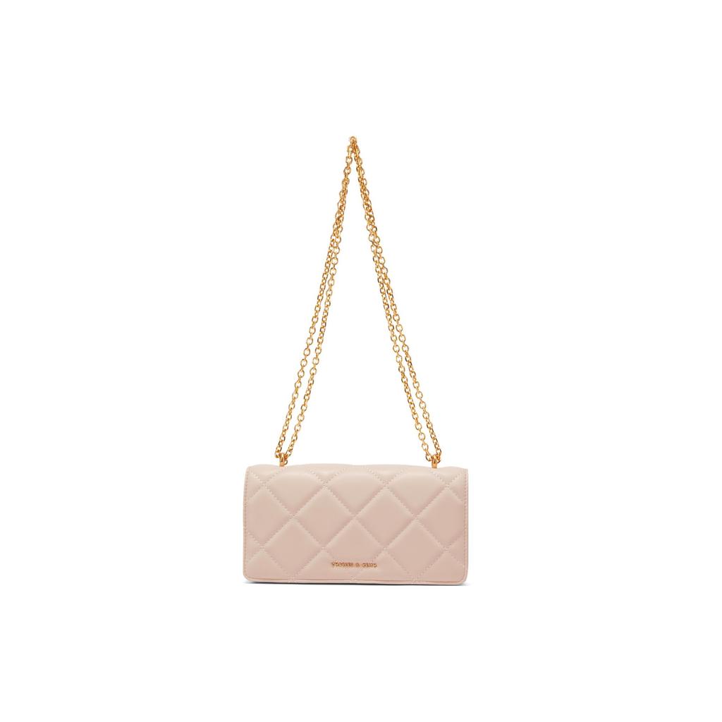 Charles & Keith Dopamine Oil Painting Bag Quilted Chain Small Square Bag Women Crossbody Bag CK6-10680924-WB