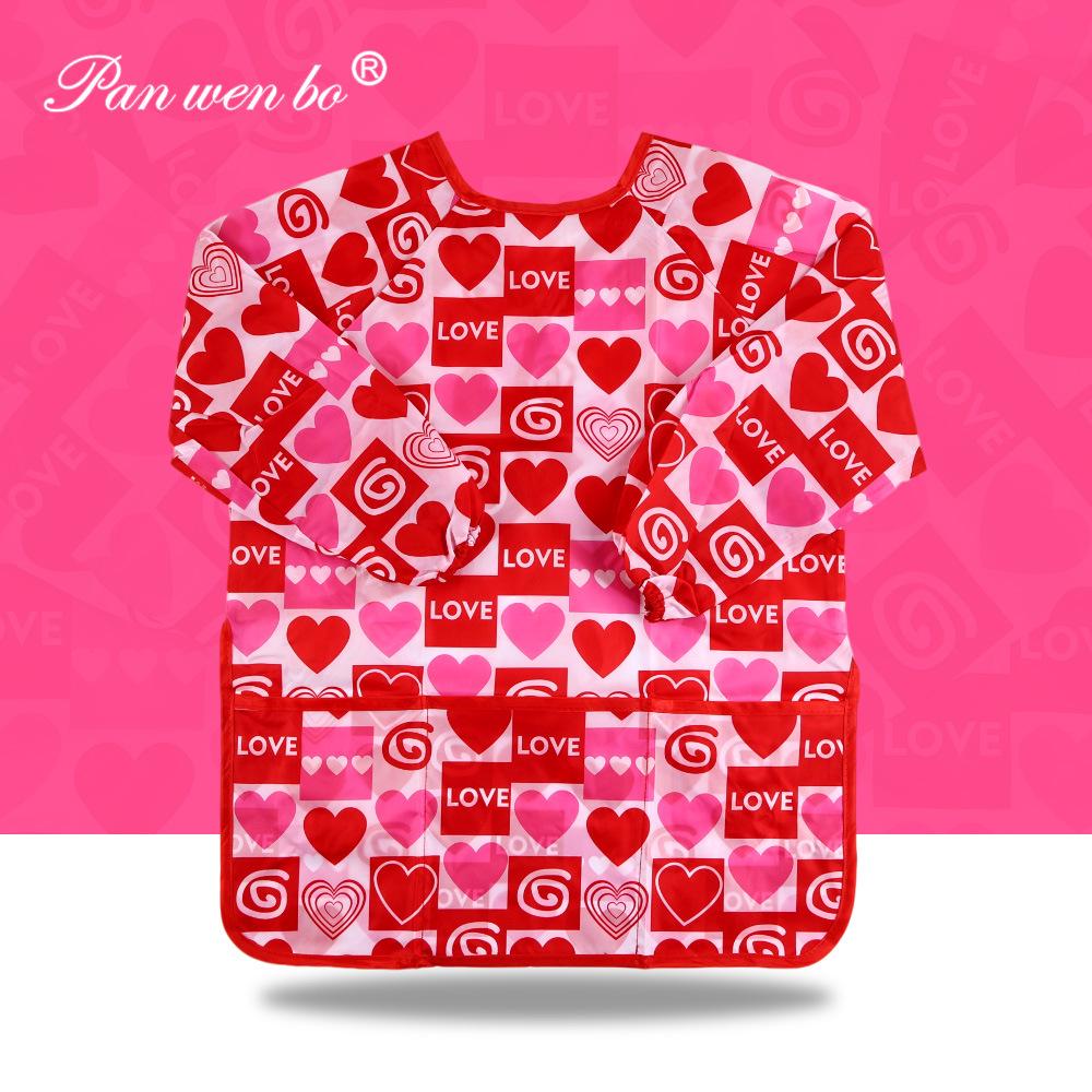 Children's Long-Sleeve Art Smock & Bib - Anti-Stain for Early Education and Kindergarten
