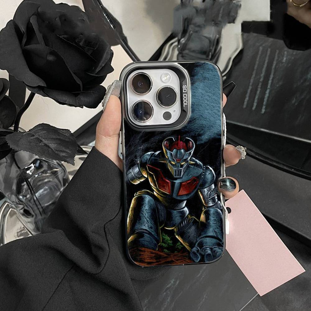 Anime M-Mazinger Z Phone Case For iPhone17, 16,15,14,13,12 Pro Max Black Candy Matte Shockproof Cover