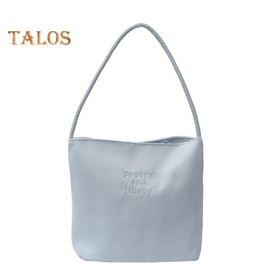 Women's Shoulder Bag Nylon Solid Color Tote Bag Portable Ladies Casual Handbag Commuting Sac for Work Street Daily Outings