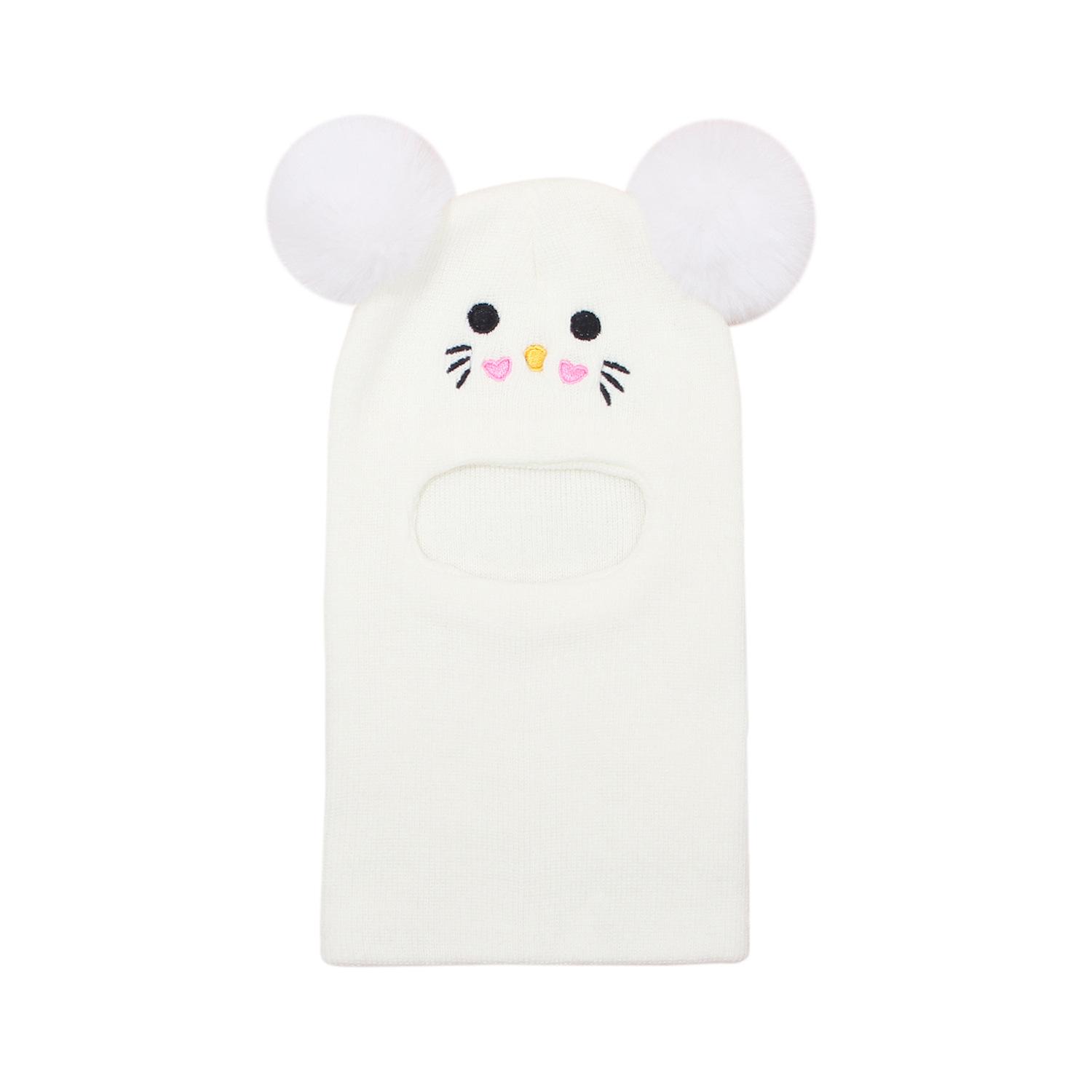 

Вязаная детская шапка с вышивкой в виде кошки, теплая зимняя шапка для младенцев и малышей, унисекс, шапочка из мягкой акриловой пряжи, головной убор для холодной погоды