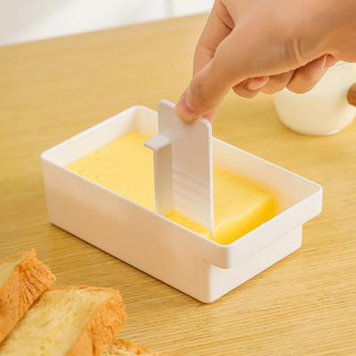 Butter Cheese Storage Box Butter Cutter Box With Lid And Knife Countertop Butter Keeper For Refrigerator Kitchen