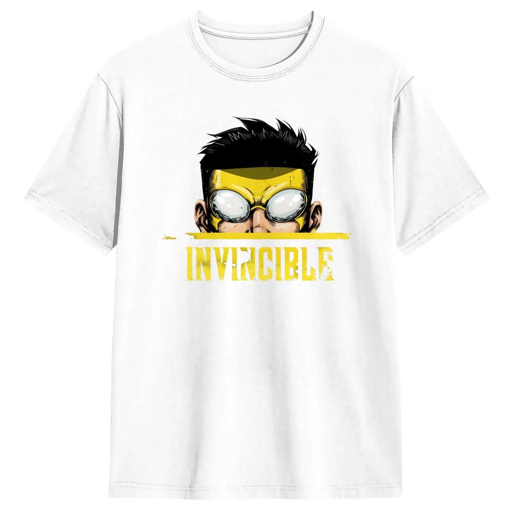 Summer Fashion Trendy Tee Invincibles Unisexga Unisex T Shirt Novelty Shirt Short Sleeve Crewneck TShirts Cotton Printed Clothing