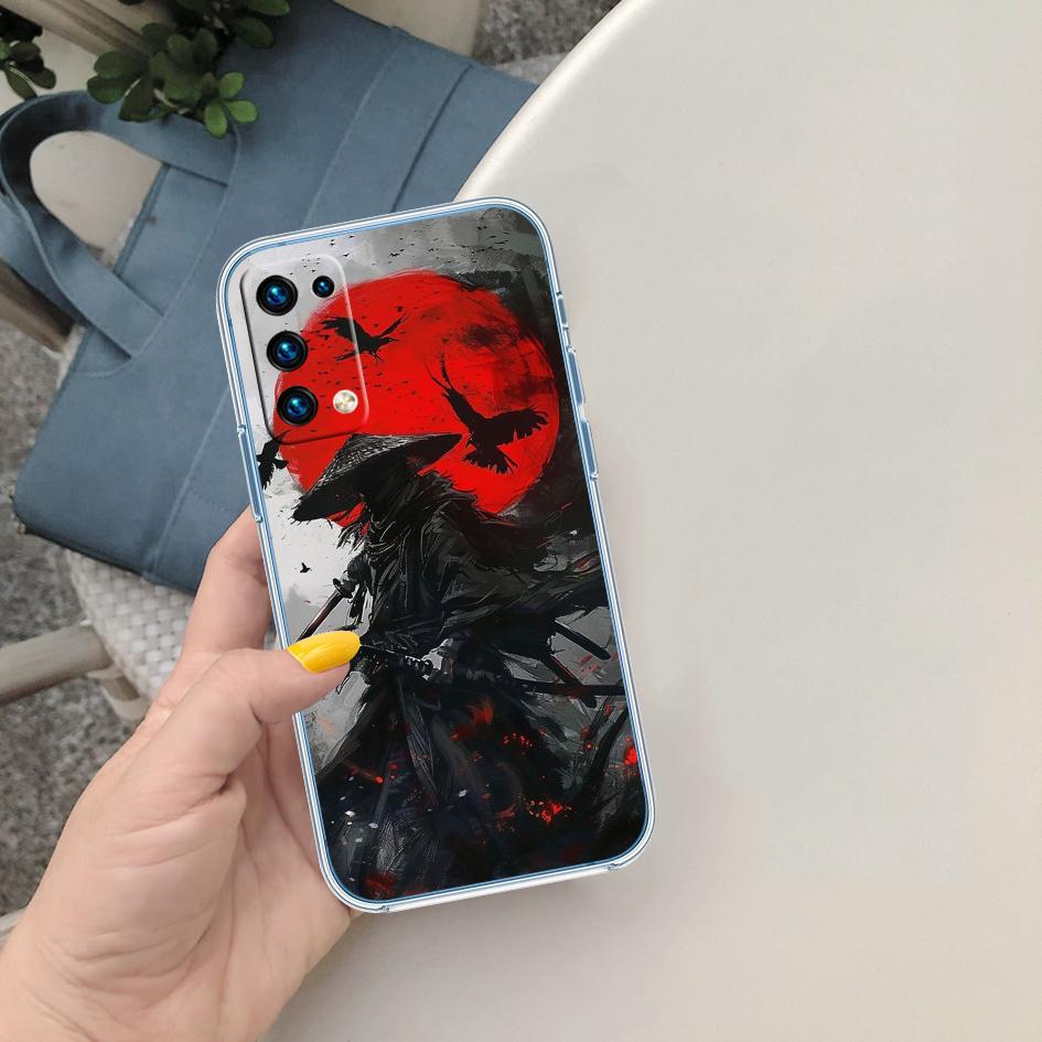 PP41 Japanische Samurai-Maske Handyhülle für Motorola Moto Edge 20 30 40 50 S30 Fusion Ultra Pro Neo Lite + G200 G23