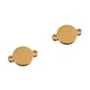 20Pcs Stainless Steel Flat Round Links Stamping Blank Tag Connectors 2 Holes Disc Pendant DIY  Necklaces Jewelry Making Supplies
