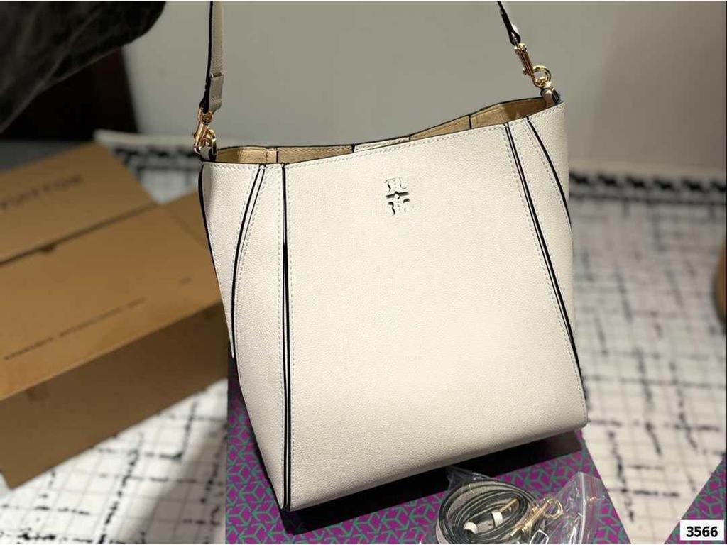 TB Damska Skórzana Konwertowalna Torba typu kubełek na ramię Crossbody