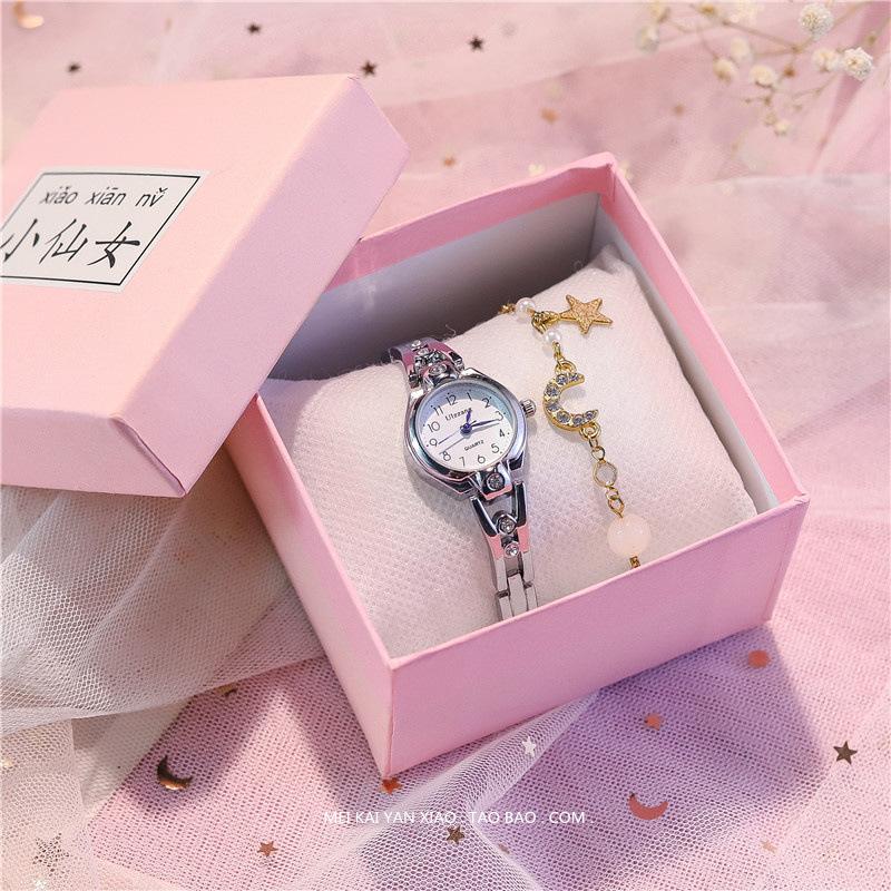 Gold Metal Bracelet Watch Female Student High Value Small Dial Fashionable Decoration Small Exquisite Simple