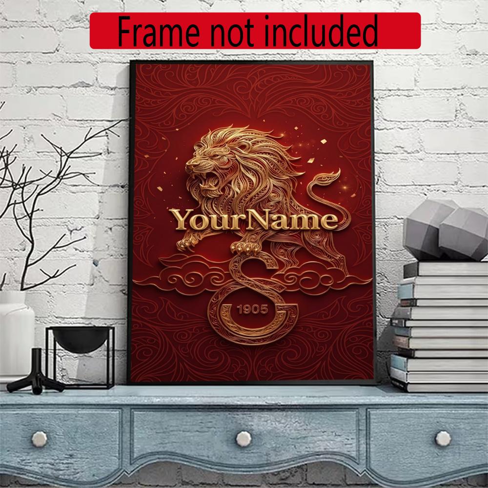 Galatasaray Personalized Name Diamond Paintings Mosaic Wall Round Diamond Art Painting Kits Embroidery Crystal Accessories Frameless
