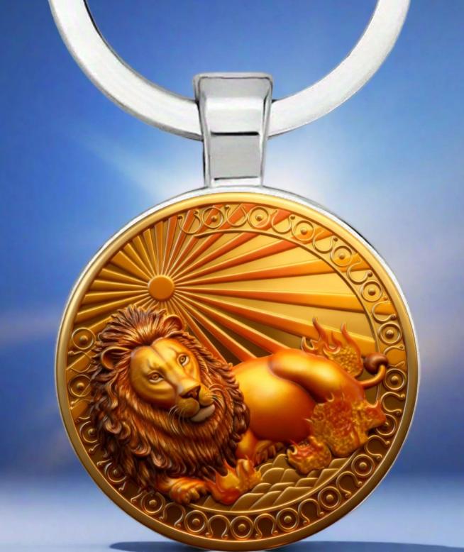 Подвеска-брелок, Круглая стеклянная подвеска из сплава One Size золотой