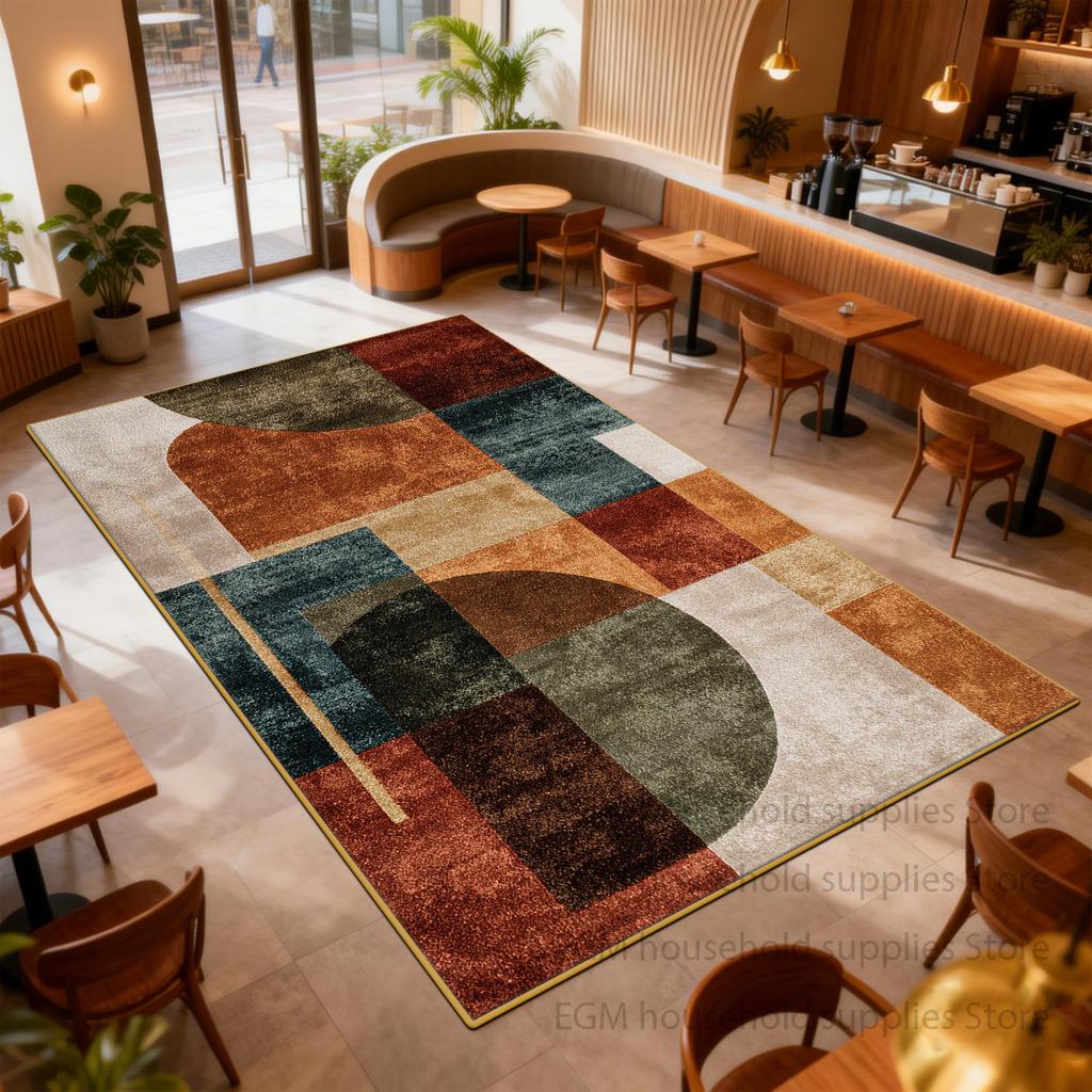 Modern Abstract Art Rug Geometric Living Room Bedroom Entryway Carpet Kids Dorm Nursery Washable Non-slip Floor Mats Home Decor