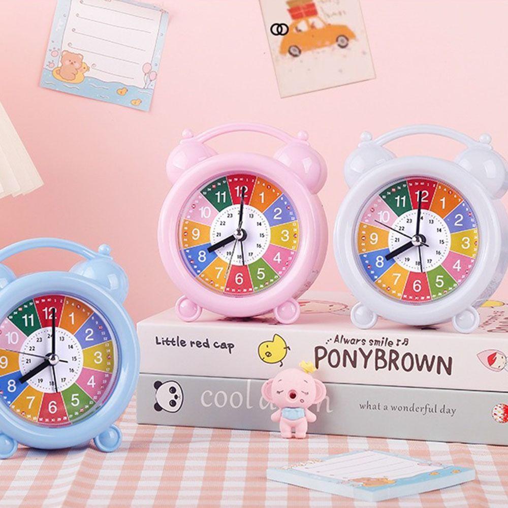 Early Education Children Desktop Clock Silent Table Alarm Clock  Bedroom Bedside