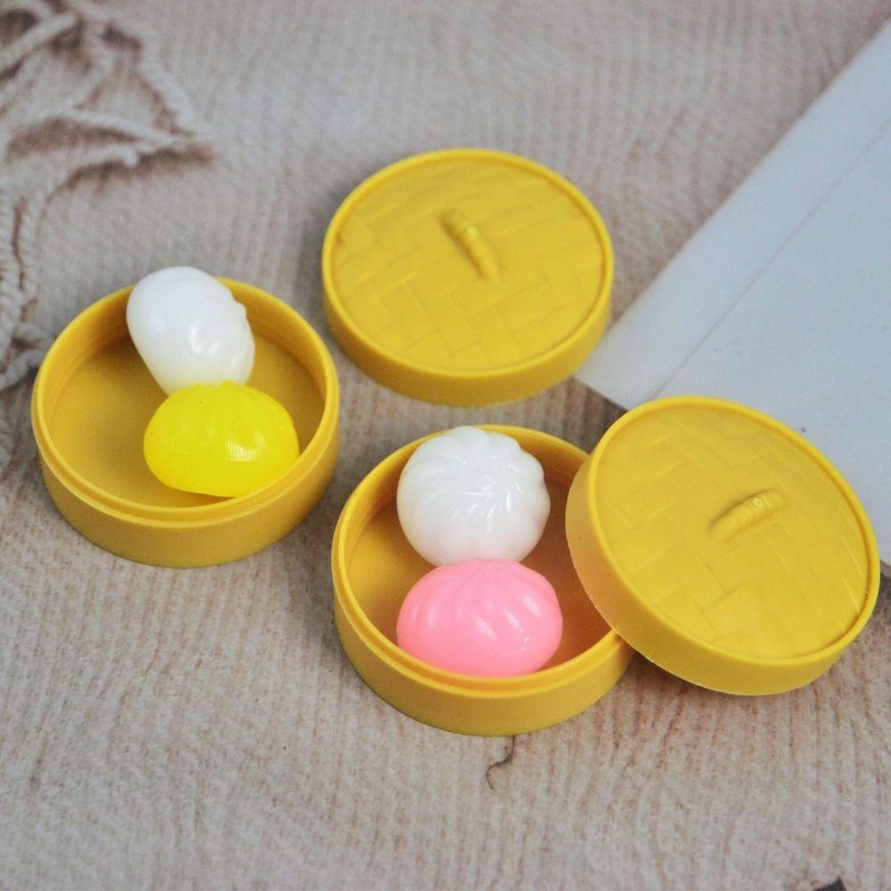 Soft Cute Squishy Crystal Bun Food Shape Fidget Sensory Toy Mini Dumplings Squishy Party Favors