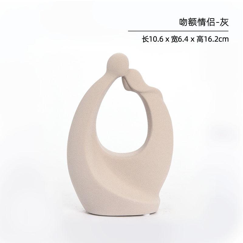 Modern Minimalism Abstract Character Decorations Ceramic Couple Ornaments Valentine's Day Gift Home Decoration Accessories