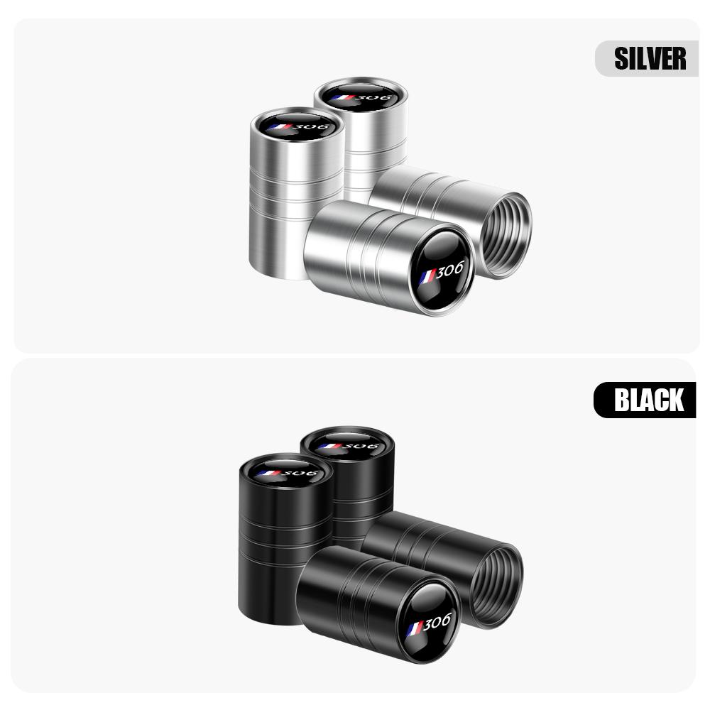 Car Styling 3D Auto Tire Valve Caps Metal Wheel Dust Covers Accessories For Peugeot 206 207 208 306 307 308 406 407 408 508 106