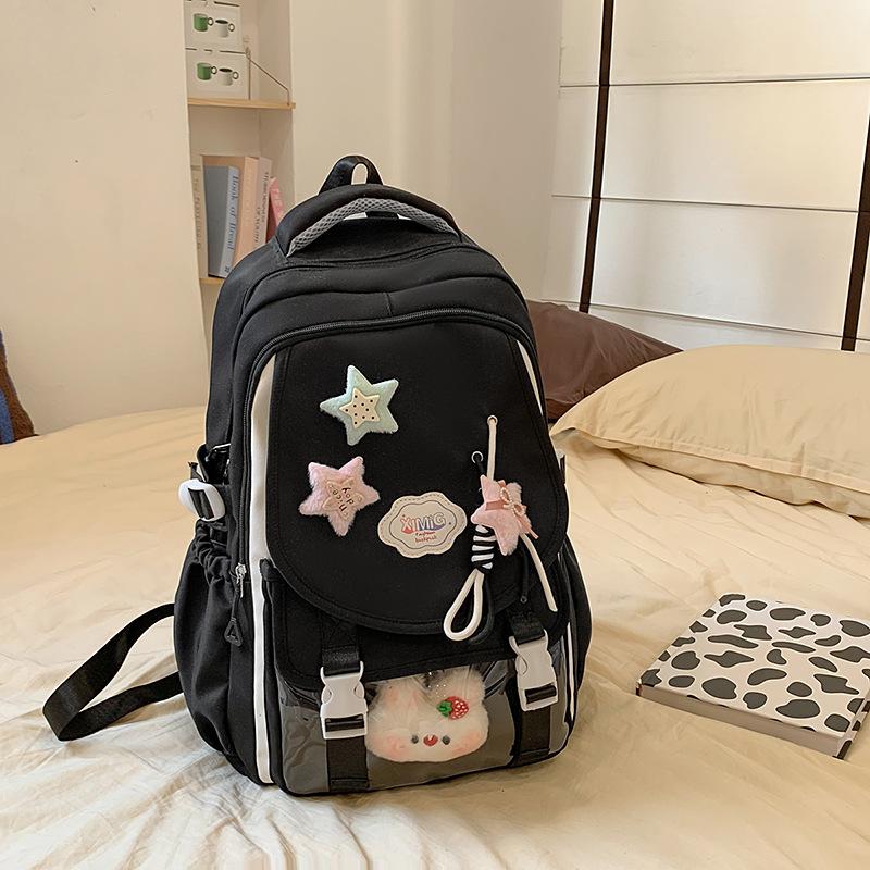 Schoolbag Little Star Female Dopamine Girl College Wind Backpack Large Capacity Student Casual Backpack