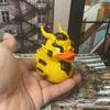 Dragon Duck Figurine Little Yellow Duck Rein Statue Sculpture Animal Model Home Office