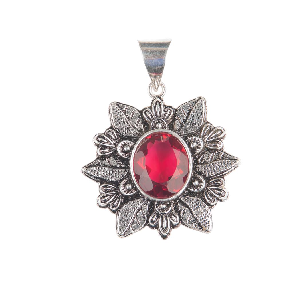 Seltenes Rosa Rubellit Edelstein 925 Sterlingsilber Schmuck Hochzeit Anhänger 1.59" CP-14-6