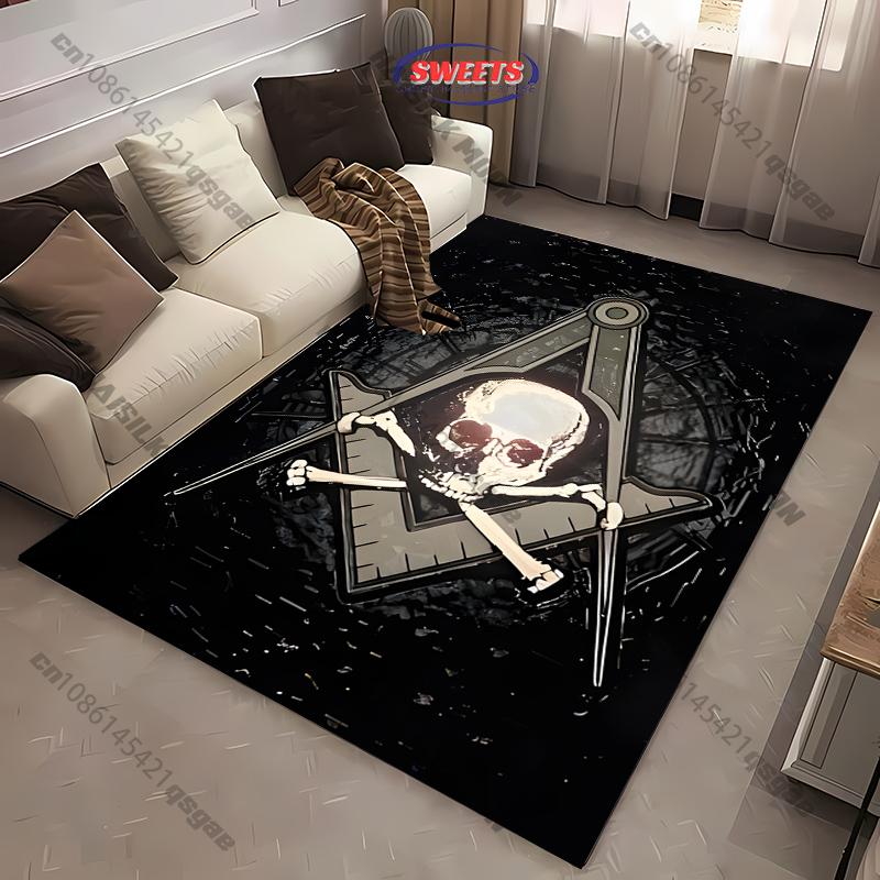 

16 Styles M-Freemas0nry Theme Printed Carpet for Living Rooms Bedrooms, Office Areas Large Non-Slip Decor Mat Gift for Friends 40x60cm