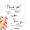 50pcs White Thank You For Your Order Cards Flower Pattern Handmade Package Inserts Small Business Online Retails Gifts