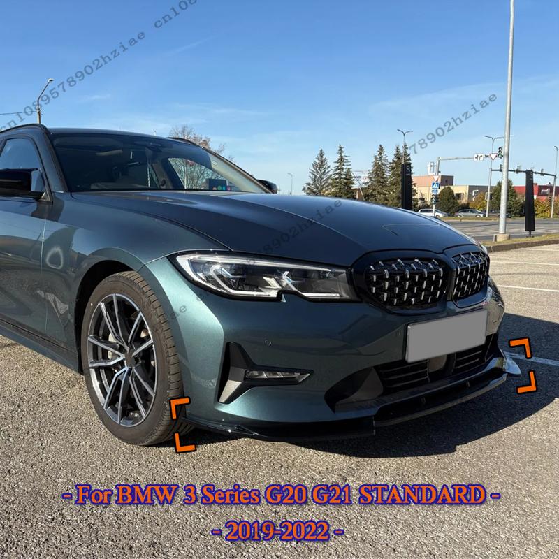 Car Bumper Lip Splitter Protective Cover For BMW 3 Series G20 G21 STANDARD 2019-2022 Maxton Style Front Spoiler Diffuser Tuning
