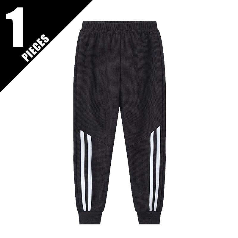 

Autumn and Winter Children s Waffle Solid Color Simple Basic Pants for Boys and Girls Sports and Casual Sweatpants 100