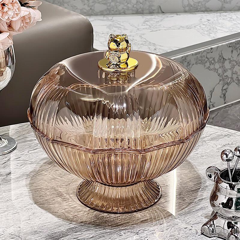 

WUHE Plastic Dust-Proof Fruit Plate with Draining Basket