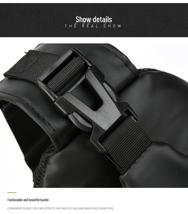 Men's Water-repellent Crossbody Chest Bag with USB Charging